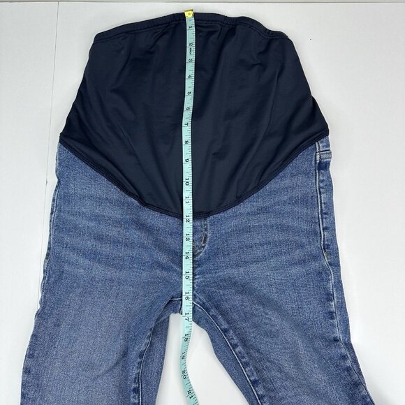 Madewell Women’s Blue Maternity‎ Kick Out Over-The-Belly Jeans W25-30/L26.5 - Picture 9 of 13
